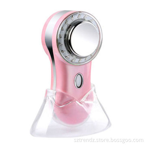 Ultrasonic ion electric vibration photon therapy facial massager